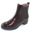 Women'S Wonders Boots & Booties | Wonders Women'S D-9308-W In Wine Waterproof Patent Leather