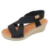 Women'S Toni Pons Platforms | Toni Pons Women'S Tura-Tr In Negre Black Ribbed Stretch/Suede