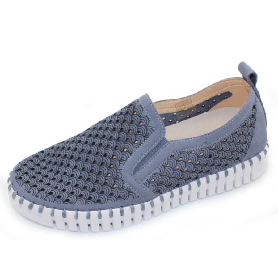 Women'S Ilse Jacobsen Flats | Ilse Jacobsen Women'S Tulip 140 In Greyblue