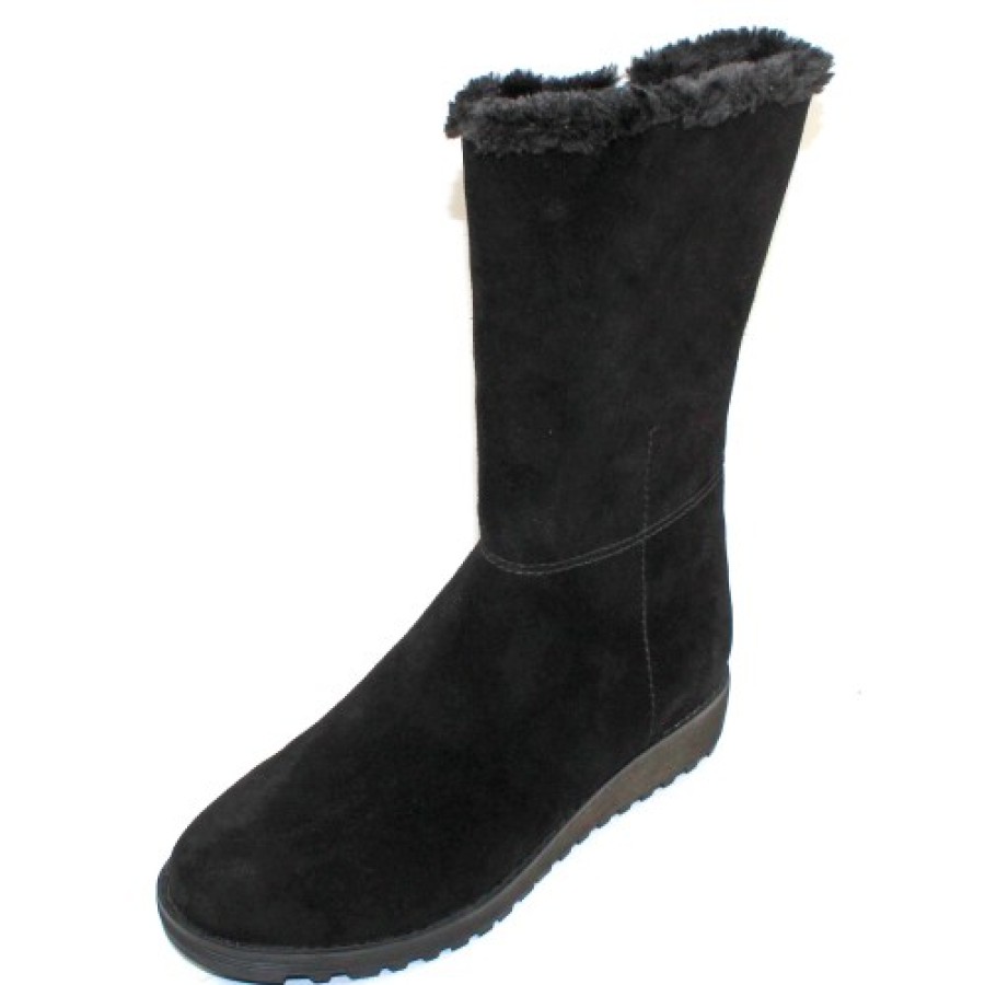 Women'S Valdini Waterproof | Valdini Women'S Sofia Wp In Black Suede/Shearling