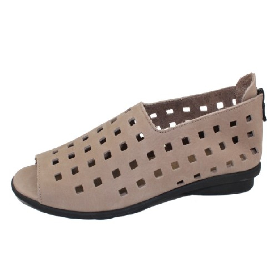 Women'S Arche Wedges | Arche Women'S Drick In Sabbia Timber Calf Leather - Taupe