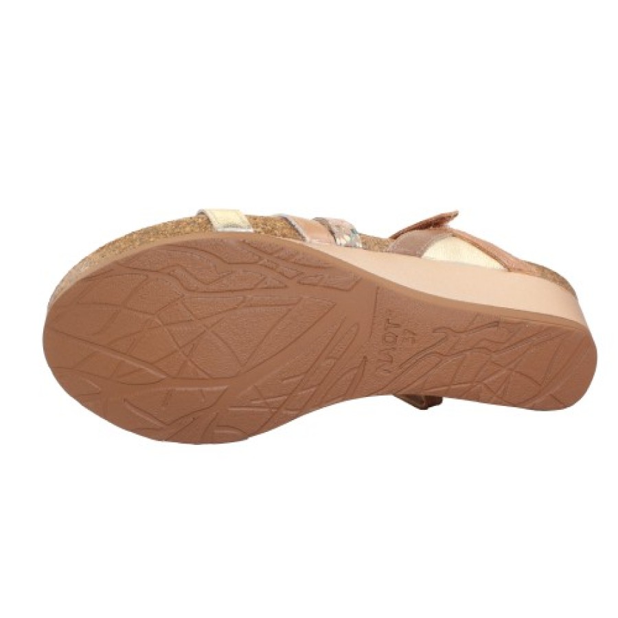 Women'S Naot Footbed | Naot Women'S Hero In Radiant Gold/Arizona Tan/Golden Floral/Latte Brown Leather/Oily Brown Nubuck