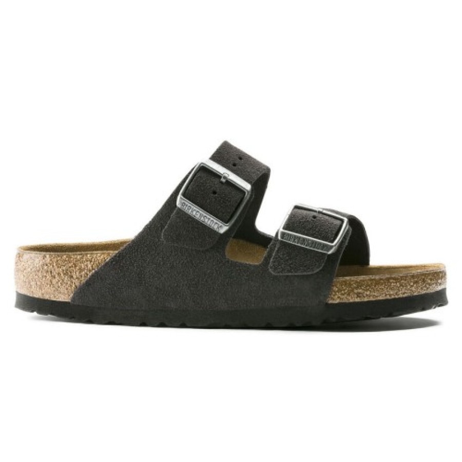 Men'S Birkenstock Casual & Everyday | Birkenstock Men'S Arizona Soft Footbed In Velvet Grey Suede