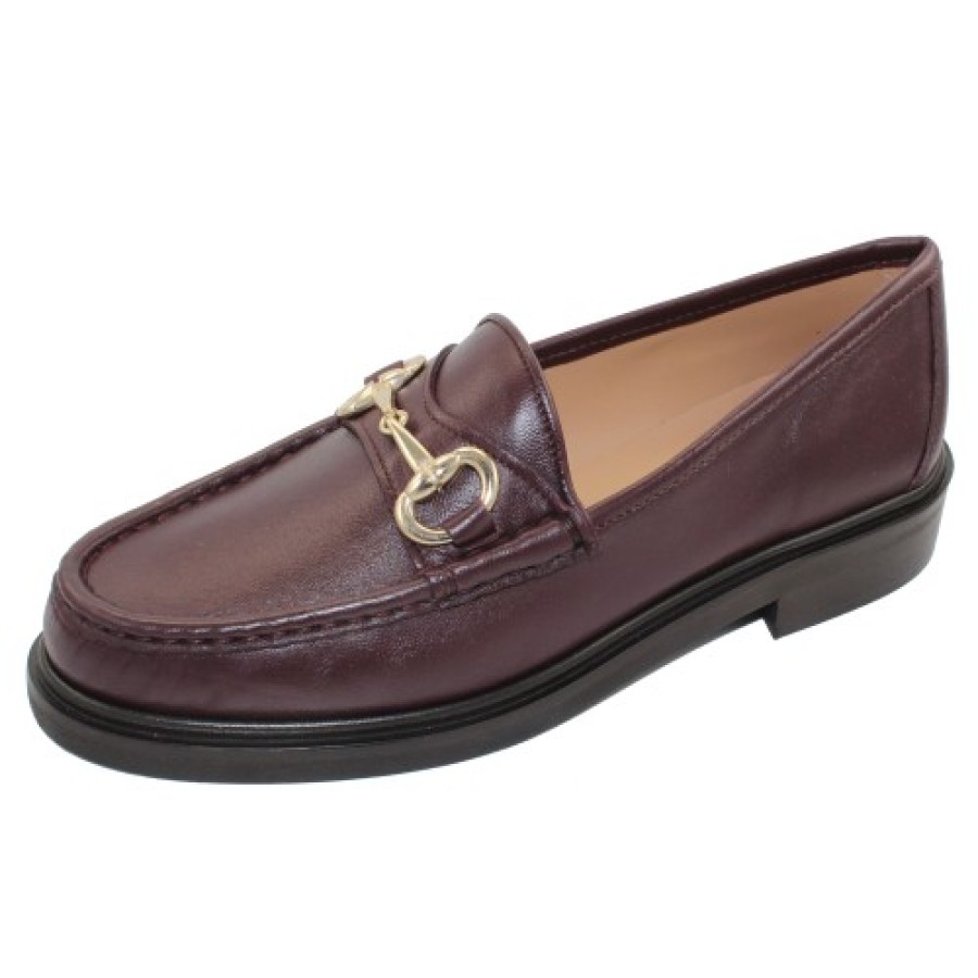 Women'S CC Made In Italy Slip Ons | Cc Made In Italy Women'S Dorotea 3238 In Wine Nappa Leather