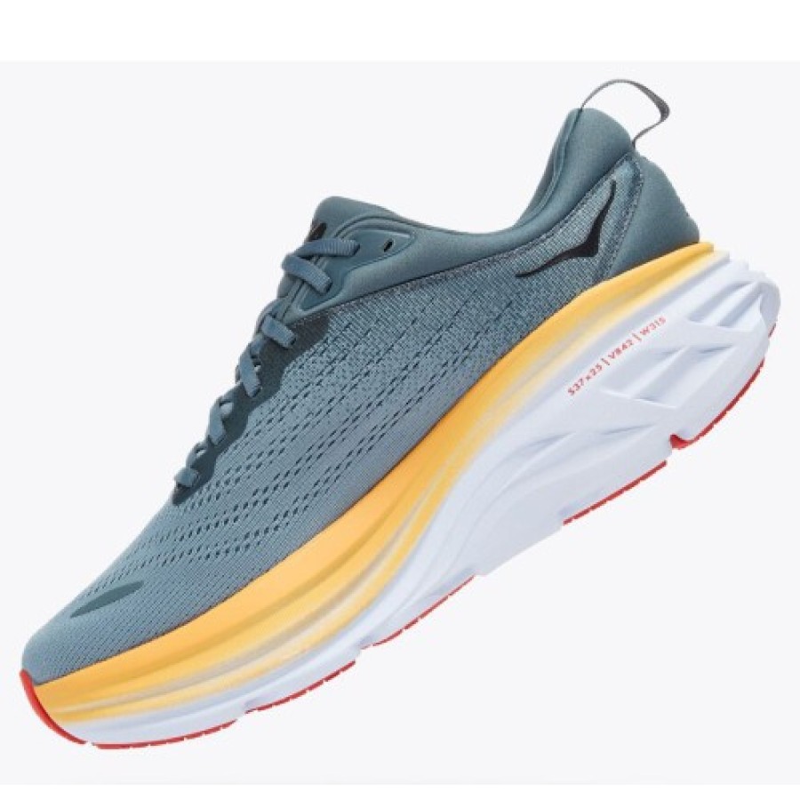 Men'S Hoka One One Running | Hoka One One Men'S Bondi 8 In Goblin Blue/Mountain Spring