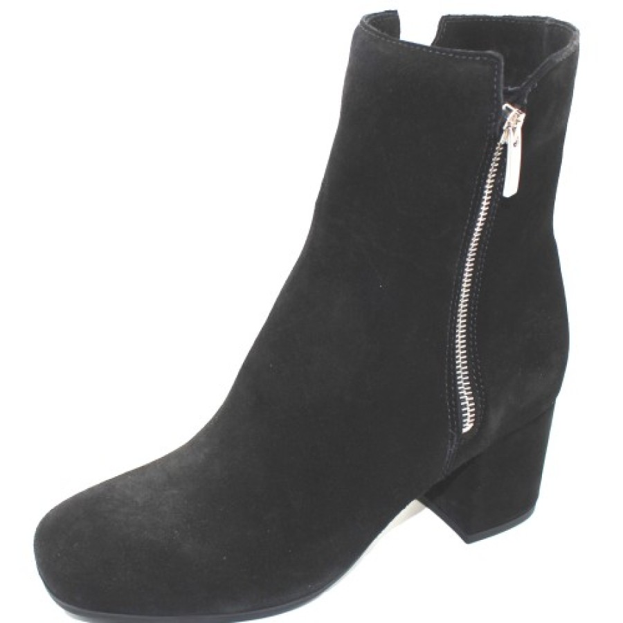 Women'S La Canadienne Heels | La Canadienne Women'S James In Black Waterproof Suede