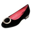 Women'S Pas De Rouge Heels | Pas De Rouge Women'S Daria 2470 In Black Suede/Anthracite Leather