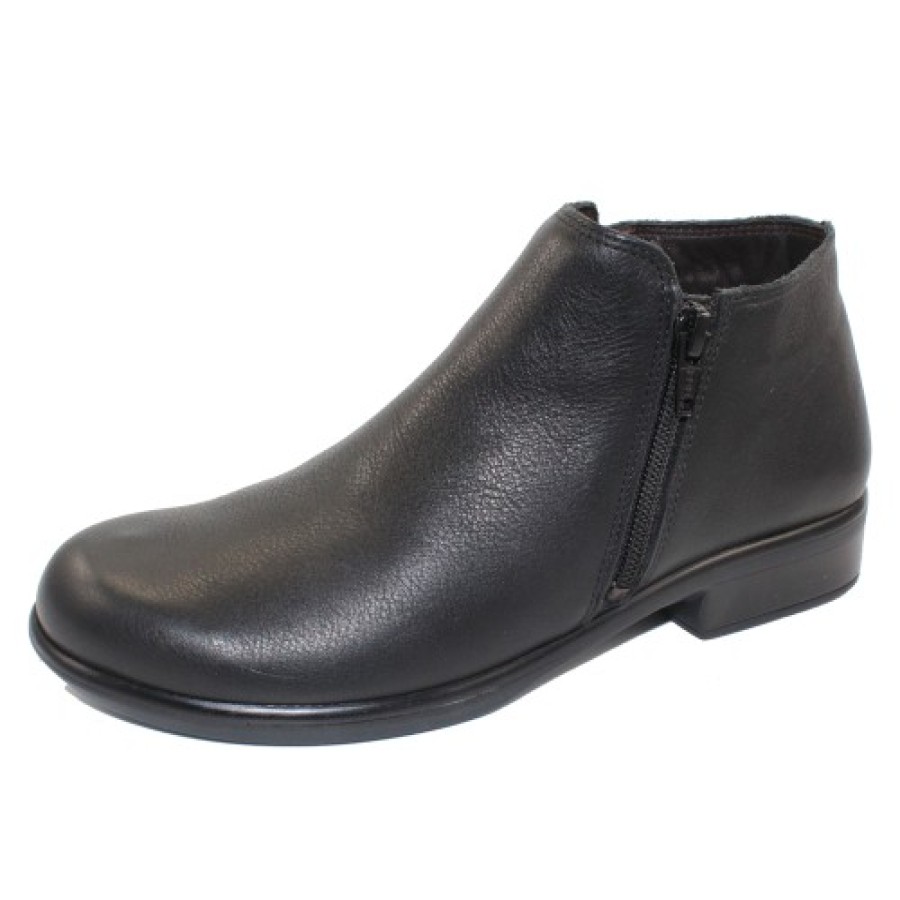 Women'S Naot Ankle Boots | Naot Women'S Helm In Black Water Resistant Eather