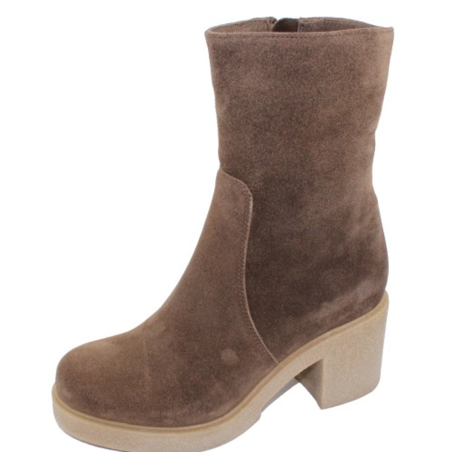 Women'S La Canadienne Boots & Booties | La Canadienne Women'S Zed In Stone Oiled Waterproof Suede