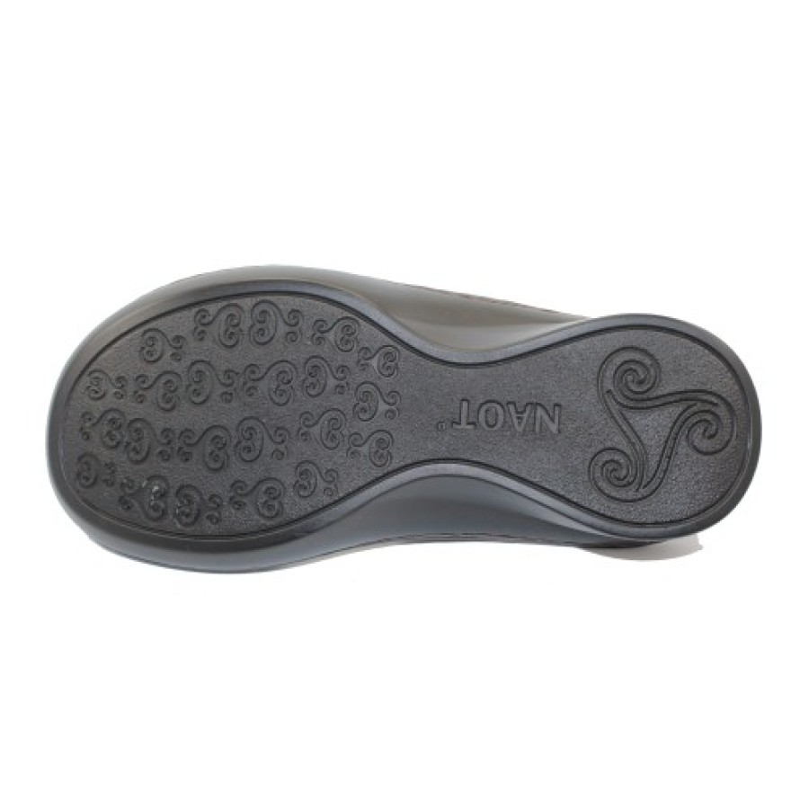 Women'S Naot Slides | Naot Women'S Triton In Silver Threads Leather