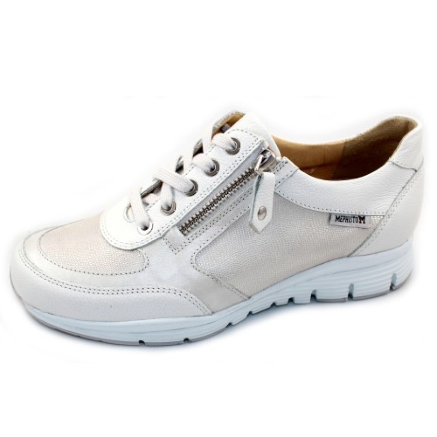 Women'S Mephisto Zippers | Mephisto Women'S Ylona In White Empire 9230/30/80