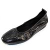 Women'S Arche Ballet | Arche Women'S Laius In Noir Dalga Crinkle Patent Leather - Black