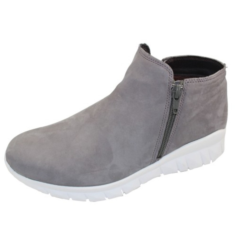 Women'S Naot Ankle Boots | Naot Women'S Zodiac In Smoke Grey Nubuck