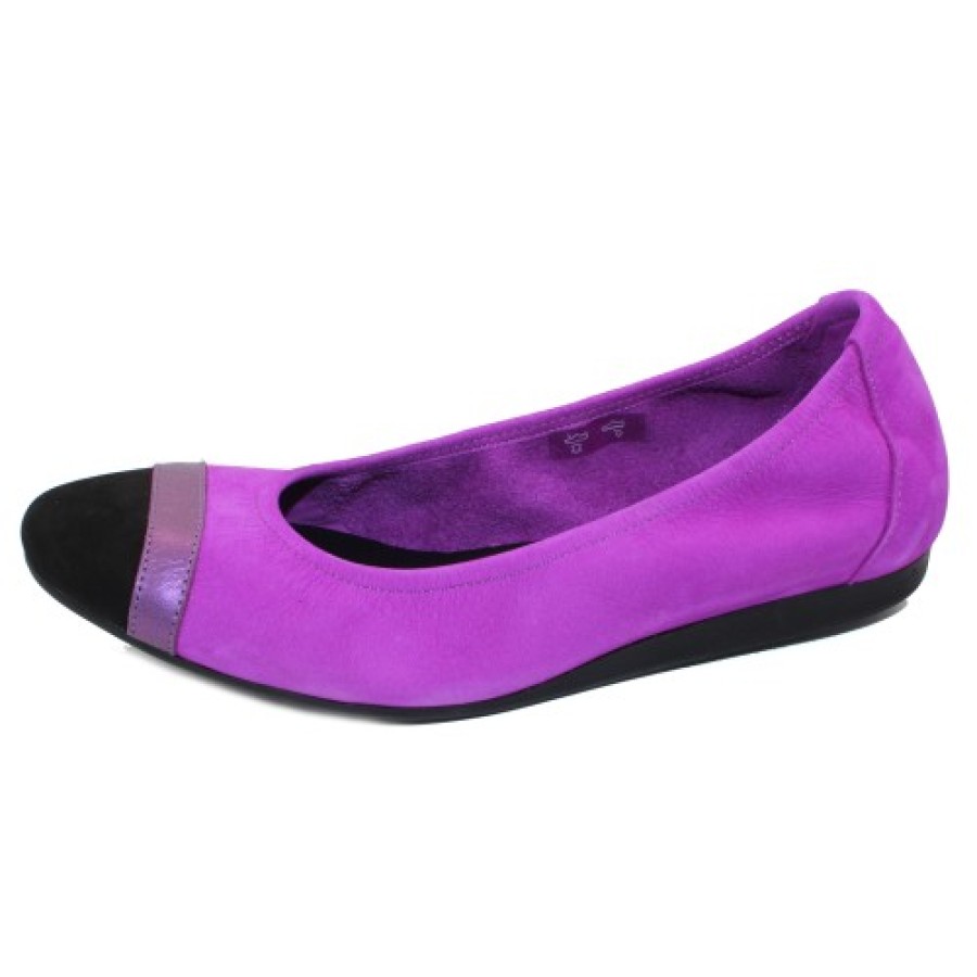 Women'S Arche Wedges | Arche Women'S Lamsoa In Noir Purple Theoda Nubuck/Stellaire