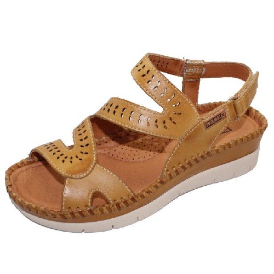 Women'S Pikolinos Platforms | Pikolinos Women'S Altea W7N-0630 In Honey Calfskin Leather