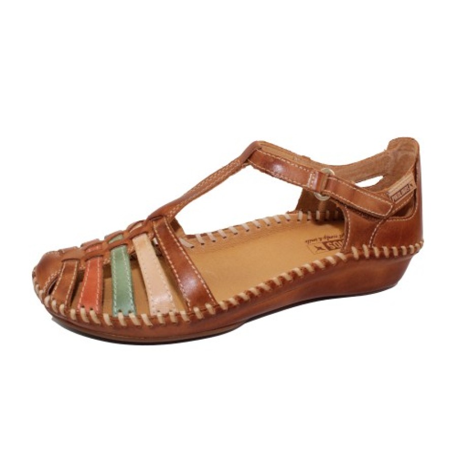 Women'S Pikolinos Wedges | Pikolinos Women'S P. Vallarta 655-0843C1 In Brandy Calfskin Leather