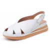 Women'S Yes Brand Shoes Back Straps | Yes Brand Shoes Women'S April In White Plonge Leather