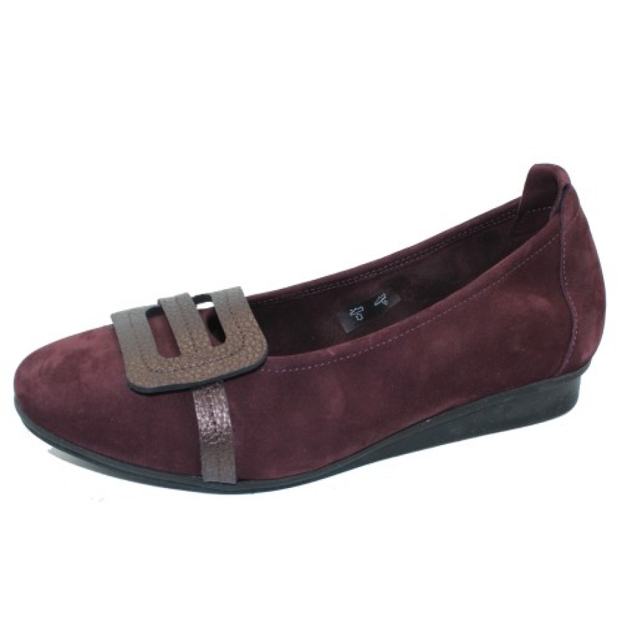 Women'S Arche Wedges | Arche Women'S Nimmey In Othelo Nubuck/Vino Hopi