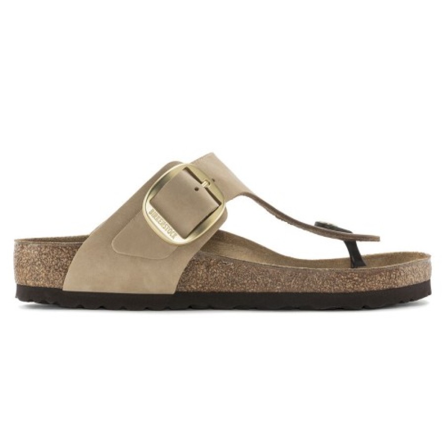 Women'S Birkenstock Women'S New Arrivals | Birkenstock Women'S Gizeh Big Buckle In Sandcastle Nubuck