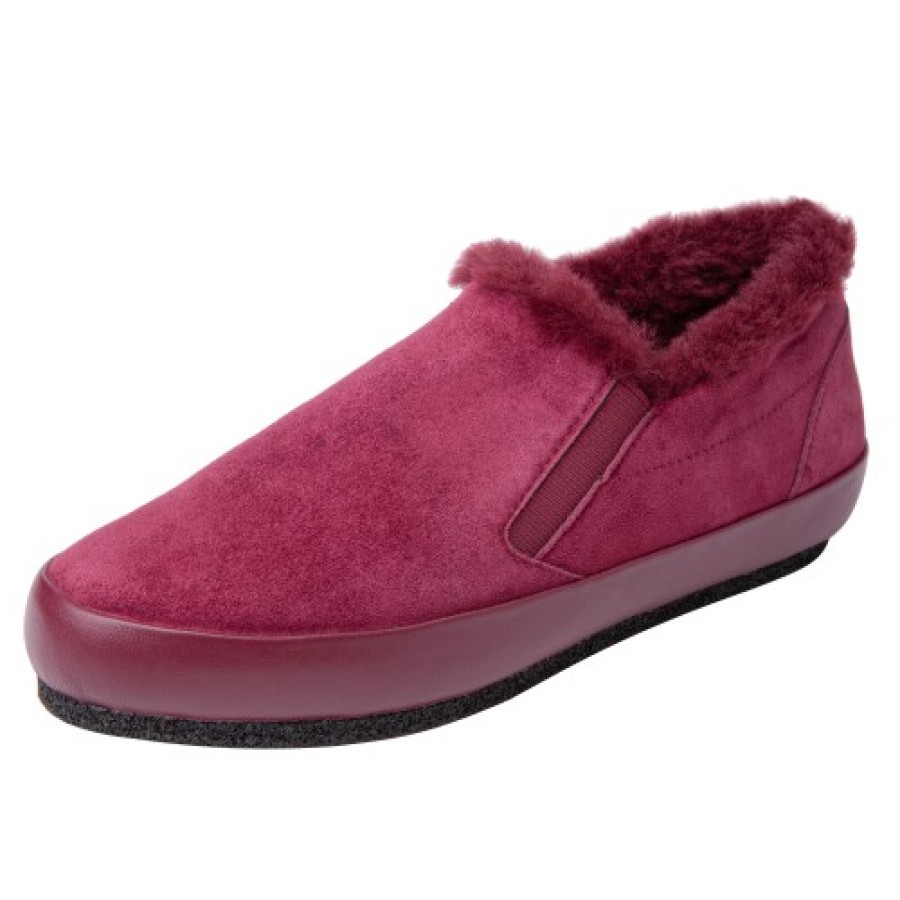 Women'S Yes Brand Shoes Loafers | Yes Brand Shoes Women'S Cynthia 2 In Mulberry Water Resistant Suede/Mulberry Fur