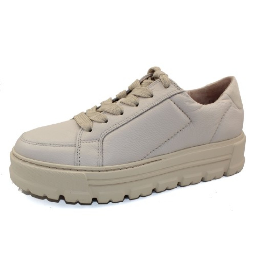 Women'S Paul Green Travel | Paul Green Women'S New Castle In Biscuit Ivory Leather