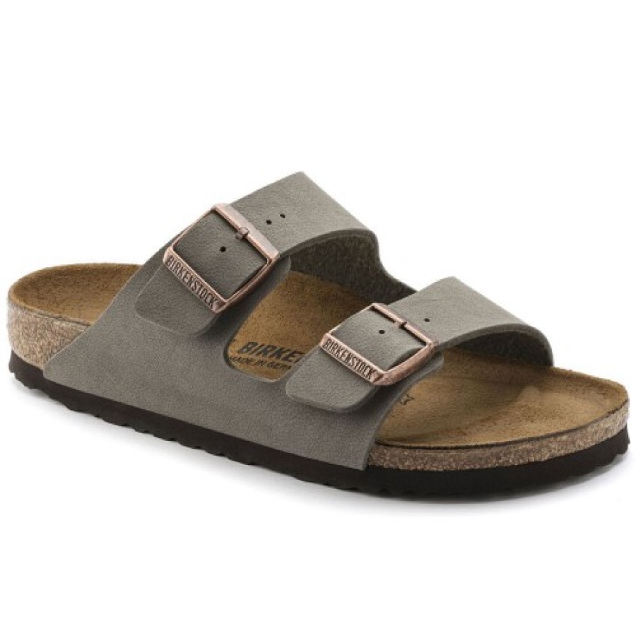 Women'S Birkenstock Footbed | Birkenstock Women'S Arizona In Stone Birkibuc