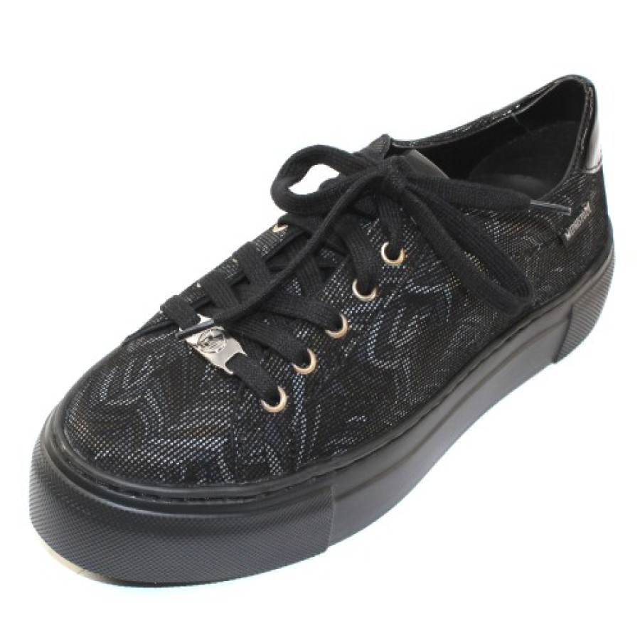 Women'S Mephisto Travel | Mephisto Women'S Gyna In Black Pixel Embossed Leather 20300/4200