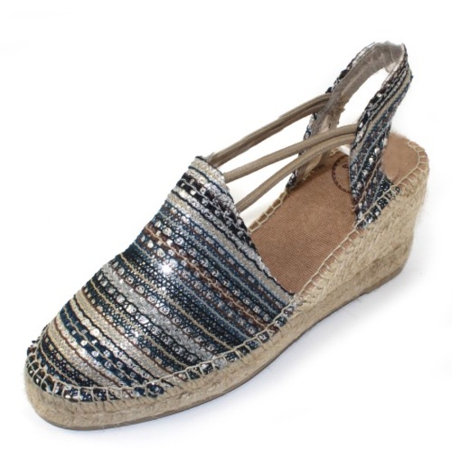 Women'S Toni Pons Wedges | Toni Pons Women'S Tania-Rk In Taupe Multi Fabric