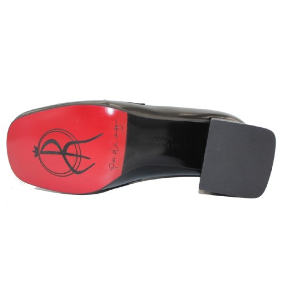 Women'S Pas De Rouge Loafers | Pas De Rouge Women'S Celia 4144 In Black Nappa Leather