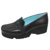 Women'S Thierry Rabotin Loafers | Thierry Rabotin Women'S Denari In Black Nappa Leather/Giraffe