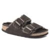 Women'S Birkenstock Flats | Birkenstock Women'S Arizona Shearling In Mocha Suede/Shearling