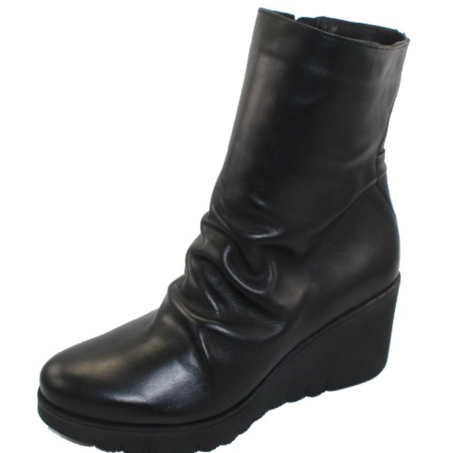 Women'S Paula Urban Mid Calf Boots | Paula Urban Women'S 15-1120 In Black Savana Leather