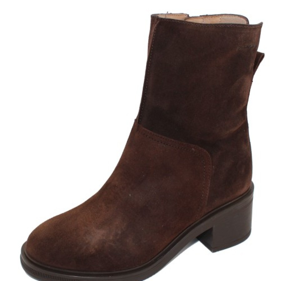 Women'S Wonders Boots & Booties | Wonders Women'S G-5621-W In Dark Brown Waterproof Suede