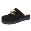 Women'S La Canadienne Platforms | La Canadienne Women'S Ellie In Black Waterproof Suede