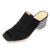 Women'S Brunate Heels | Brunate Women'S Messina In Black Suede/Optic Rafia Fabric