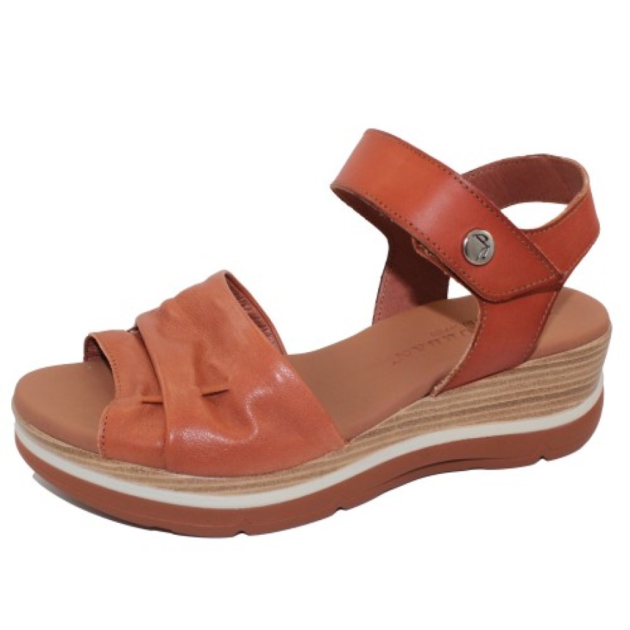 Women'S Paula Urban Wedges | Paula Urban Women'S 2-404 In Terracotta Smooth Leather