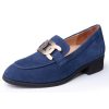 Women'S Yes Brand Shoes Heels | Yes Brand Shoes Women'S Dakota In Navy Blue Kid Suede