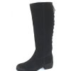 Women'S Salvia Full Shaft Boots | Salvia Women'S Gale In Black Vizalo Suede