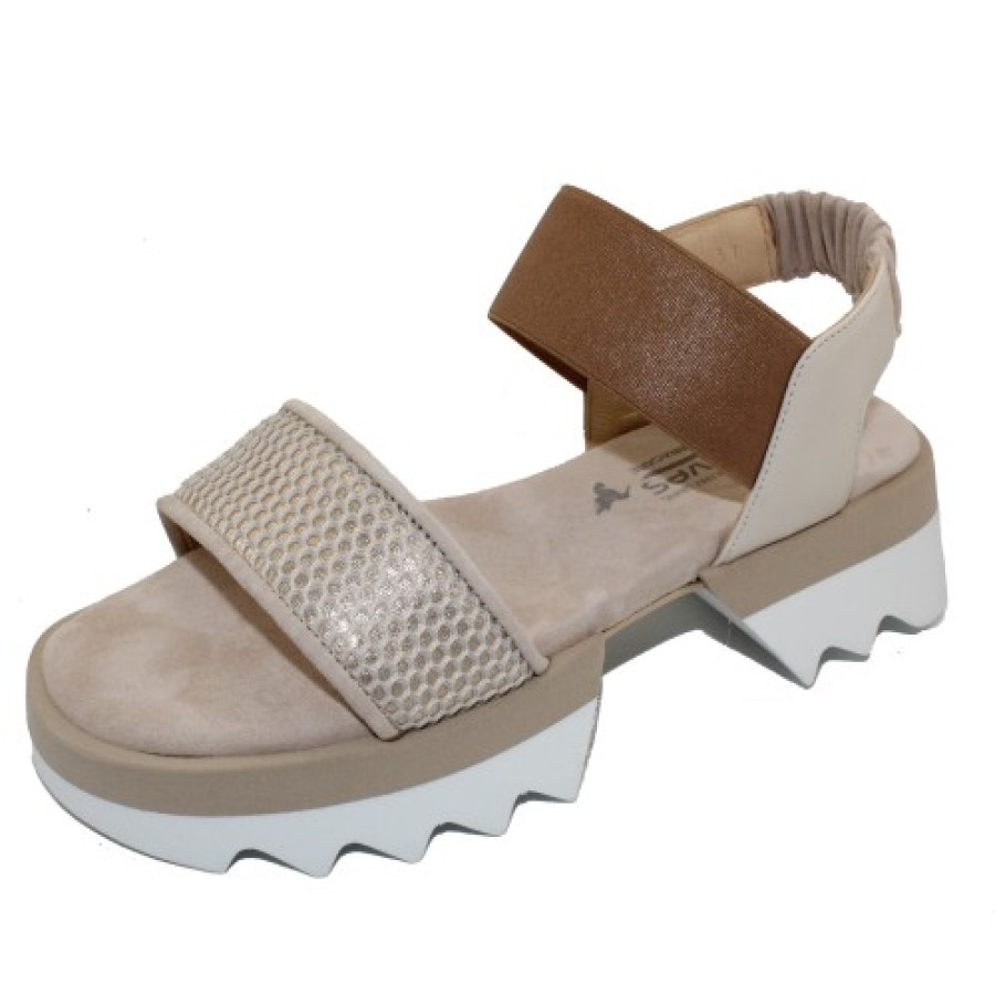 Women'S Softwaves Platforms | Softwaves Women'S Valera 8.74.01 In Creme Velour Suede/Elastic