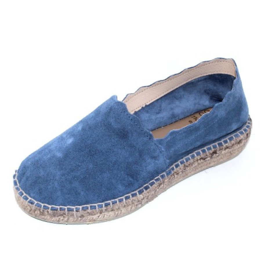 Women'S Andre Assous Flats | Andre Assous Women'S Caroline In Blue Suede