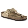 Women'S Birkenstock Thongs & Toe Rings | Birkenstock Women'S Gizeh Big Buckle In Sandcastle Nubuck