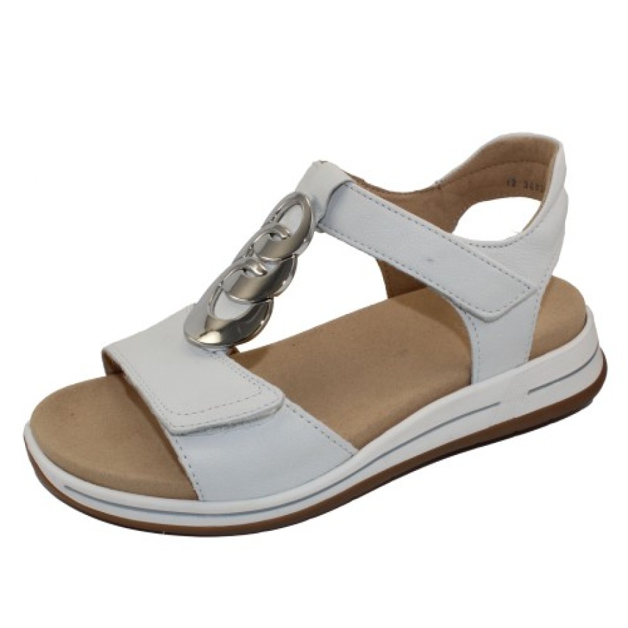 Women'S Ara Platforms | Ara Women'S Oregon In White Leather