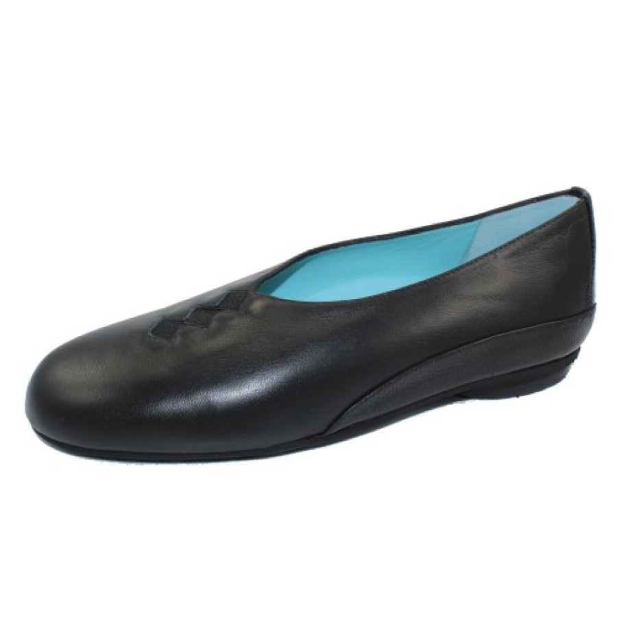 Women'S Thierry Rabotin Slip Ons | Thierry Rabotin Women'S Grace In Black Nappa/Patent Leather