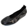 Women'S Arche Slip Ons | Arche Women'S Laius In Noir Dalga Crinkle Patent Leather - Black