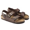 Men'S Birkenstock Walking | Birkenstock Men'S Milano In Vintage Wood Roast Leather