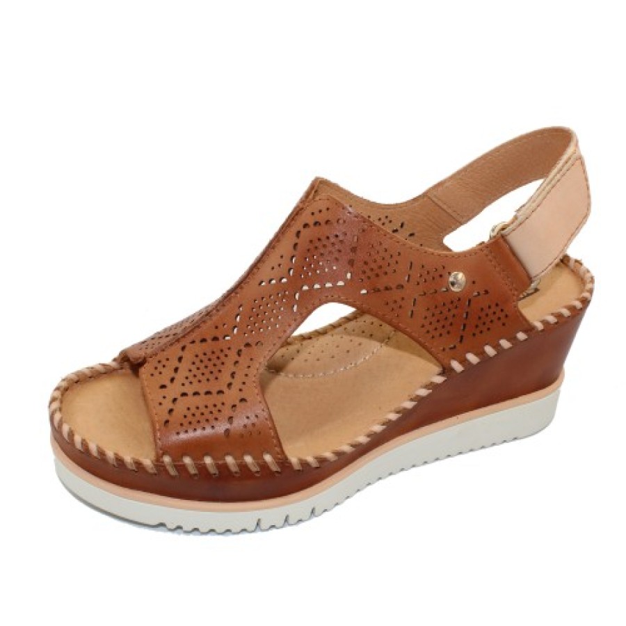 Women'S Pikolinos Platforms | Pikolinos Women'S Aguadulce W3Z-1775C1 In Brandy Calfskin Leather