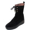 Women'S Wonders Zippers | Wonders Women'S A-8307 In Black Suede/Stretch Fabric