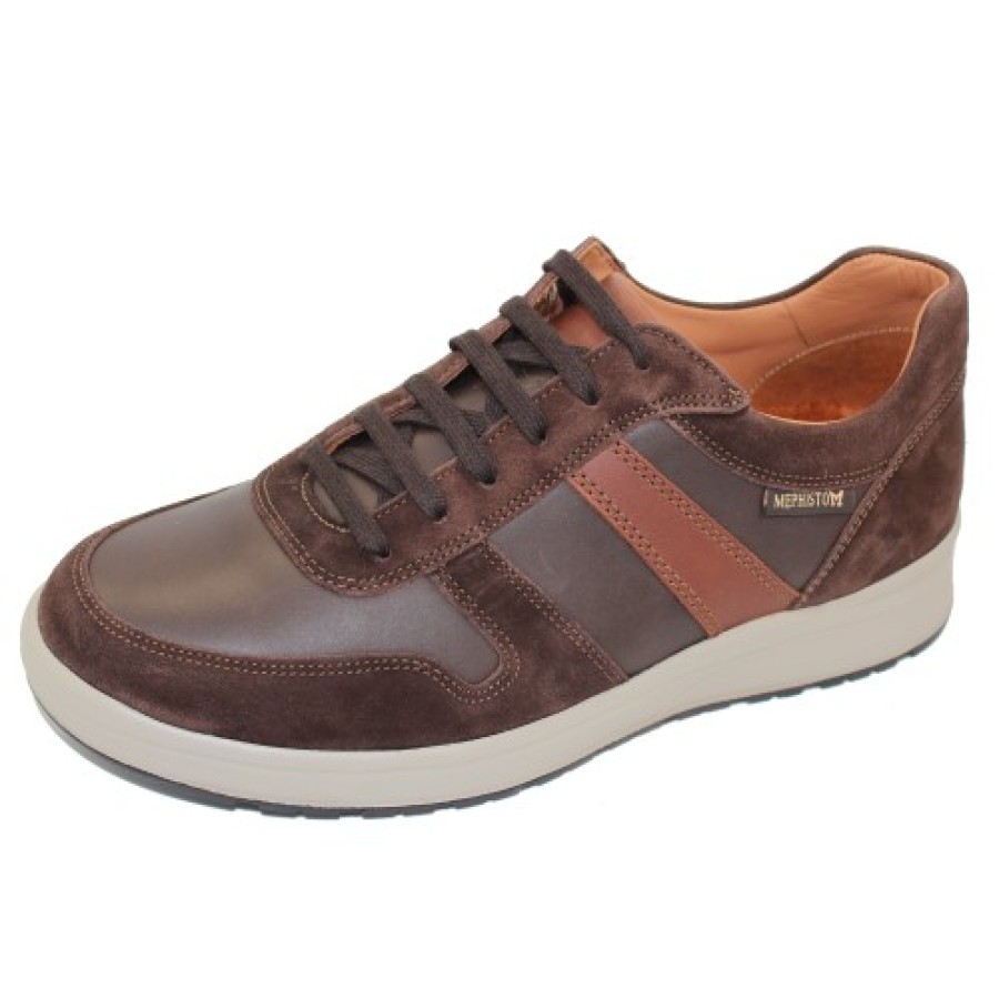 Men'S Mephisto Oxfords | Mephisto Men'S Vito In Dark Brown Velsport Suede/Leather 3651/51/58