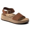 Women'S Birkenstock Platforms | Birkenstock Women'S Glenda By Papillio In Pecan Nubuck/Textile