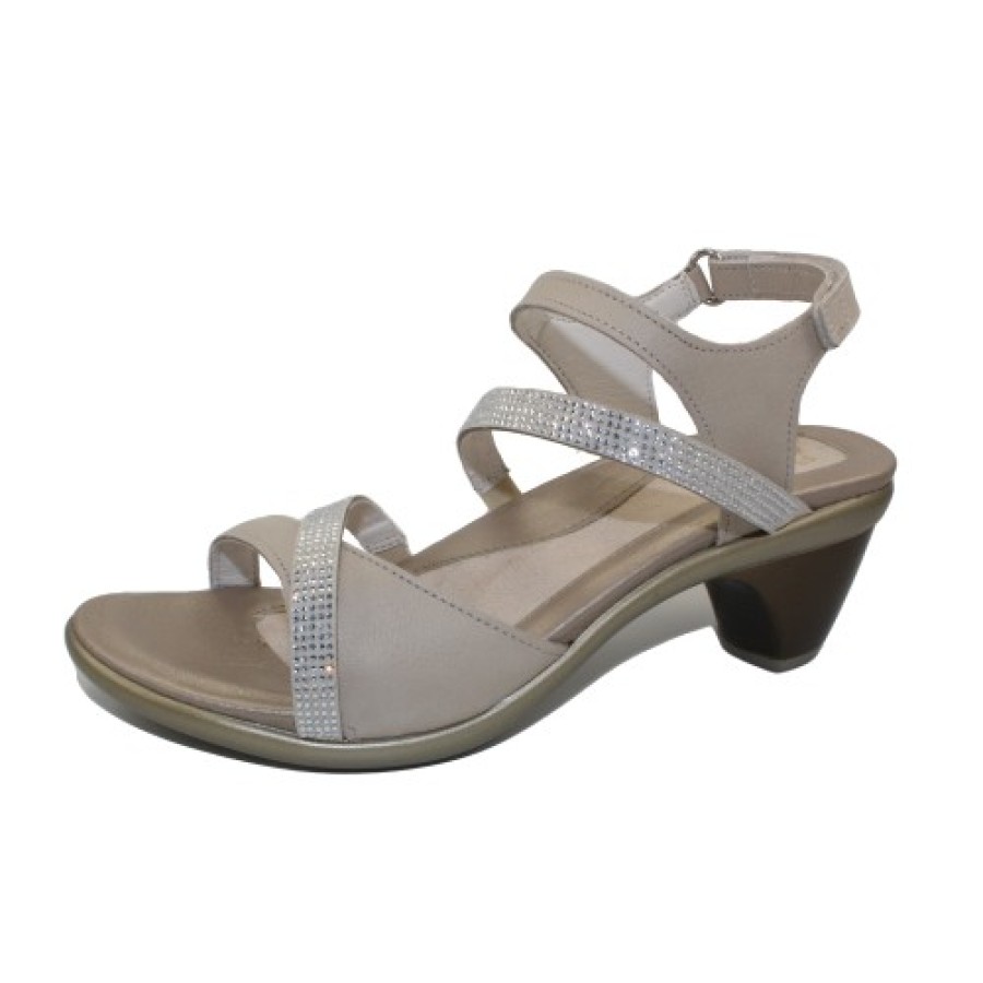 Women'S Naot Sandals | Naot Women'S Innovate In Soft Ivory Leather/Clear Rhinestones